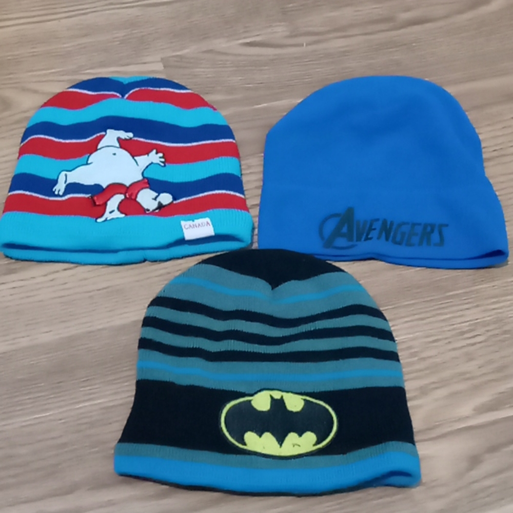 3 fleece toddler hats
